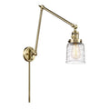 Adjustable Over Mirror Light on a Swing Arm in Brushed Brass