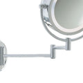 Adjustable Over Mirror Light on a Swing Arm in Brushed Chrome