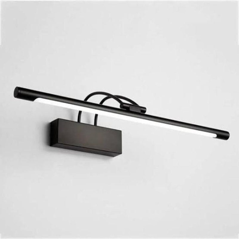 Adjustable Over Mirror Light on a Swing Arm in Matt Black