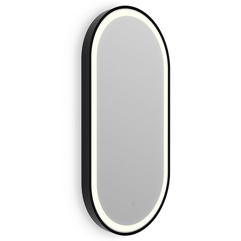 Backlit Illuminated Mirror in Matt Black