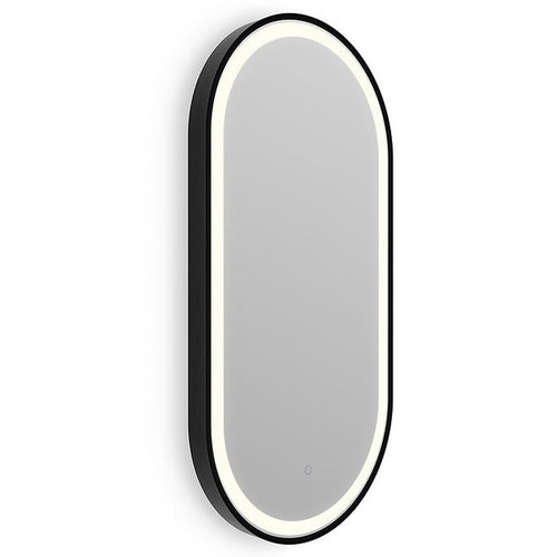 Backlit Illuminated Mirror in Matt Black