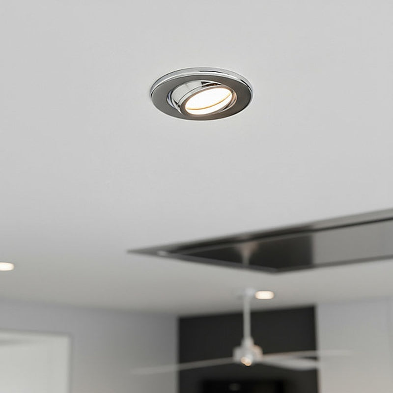 Bathroom Lighting Scheme with Fire Rated Downlights in Brushed Chrome
