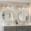 Bathroom Lighting Scheme with Layered Light in Polished Chrome
