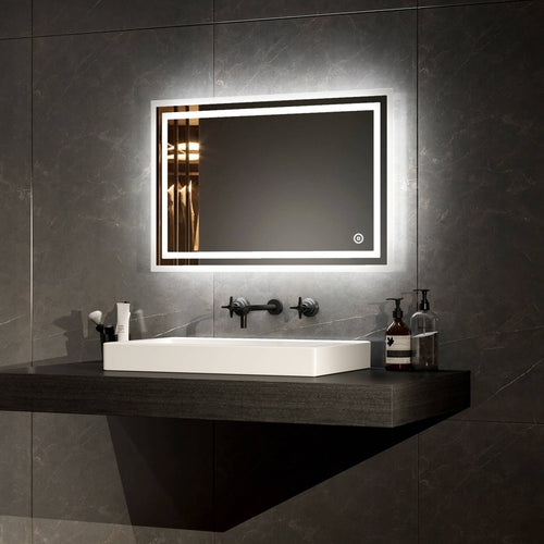 Bathroom Lighting Scheme with a Demisting Mirror in Matt White