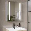 Bathroom Lighting Scheme with a Mirror Cabinet in Polished Chrome
