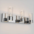 Bathroom Lighting Scheme with a Night Circuit in Brushed Chrome