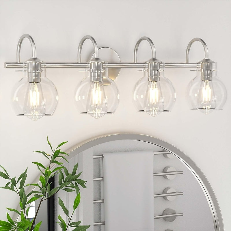 Care Home Bathroom Lighting Package in Brushed Chrome