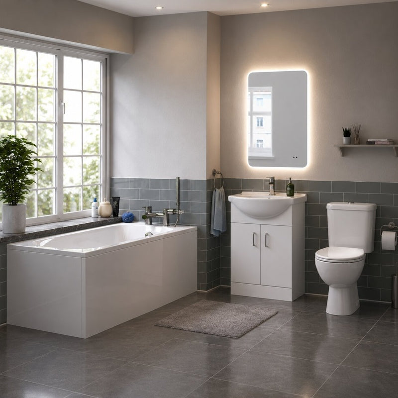 Circadian Bathroom System for an En Suite in Brushed Chrome