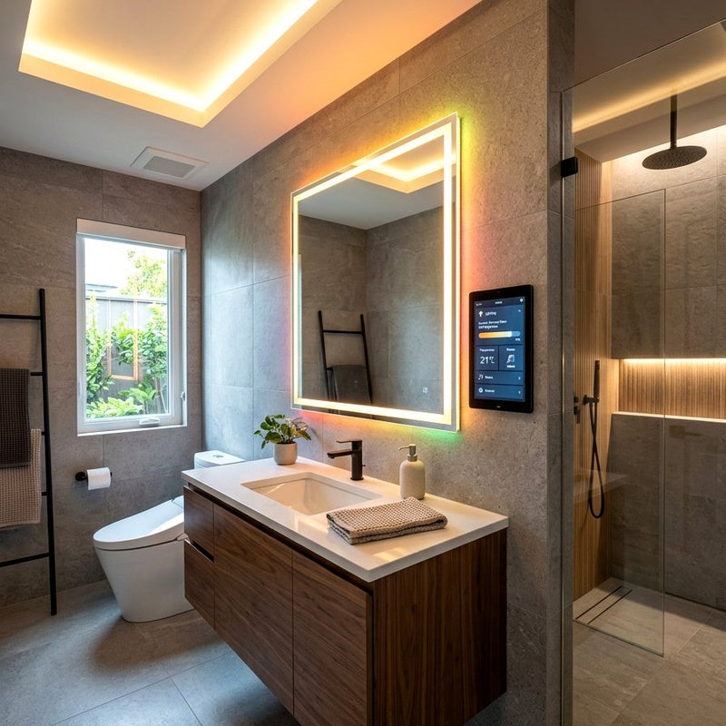 Circadian Bathroom System with No App and No Account in Brushed Chrome