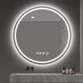 Circadian Bathroom System with a Dawn Simulating Mirror in Matt White