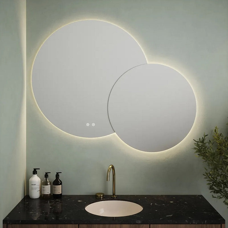 Circadian Bathroom System with a Tunable Mirror in Matt White