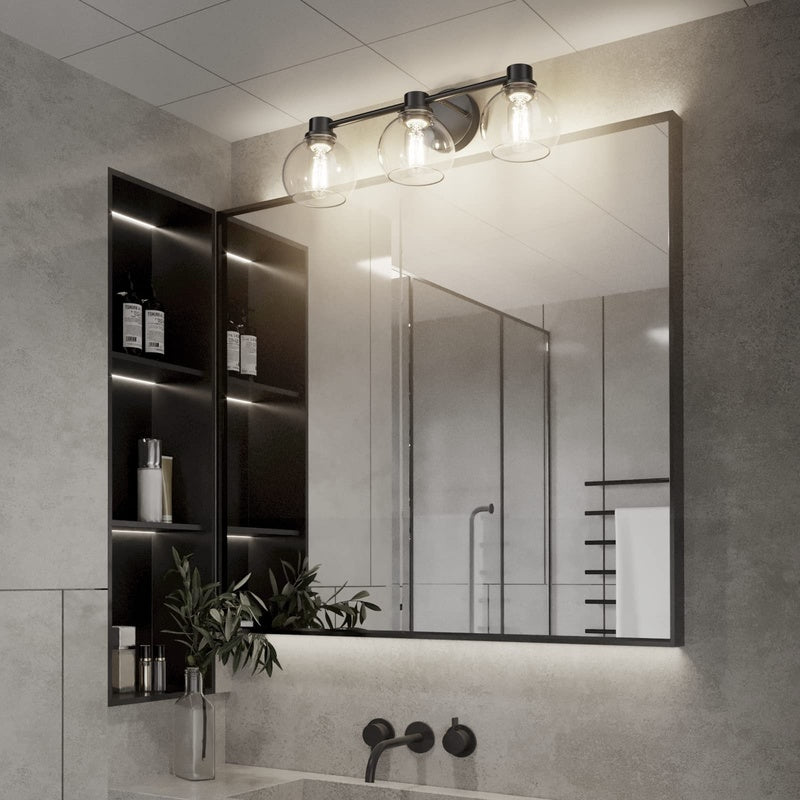 Commercial Washroom Lighting Package in Matt Black
