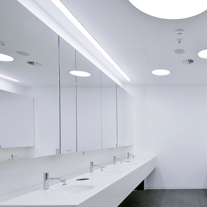 Commercial Washroom Lighting Package in Matt White