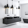 Complete Bathroom Lighting Scheme in Matt Black