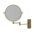 Demisting Mirror with a Magnifying Insert in Brushed Brass