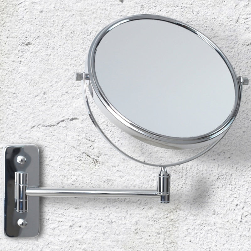 Demisting Mirror with a Magnifying Insert in Brushed Chrome
