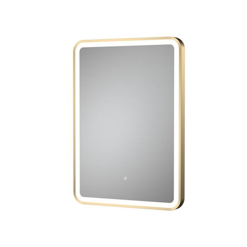 Demisting Mirror with a Metal Frame in Brushed Brass