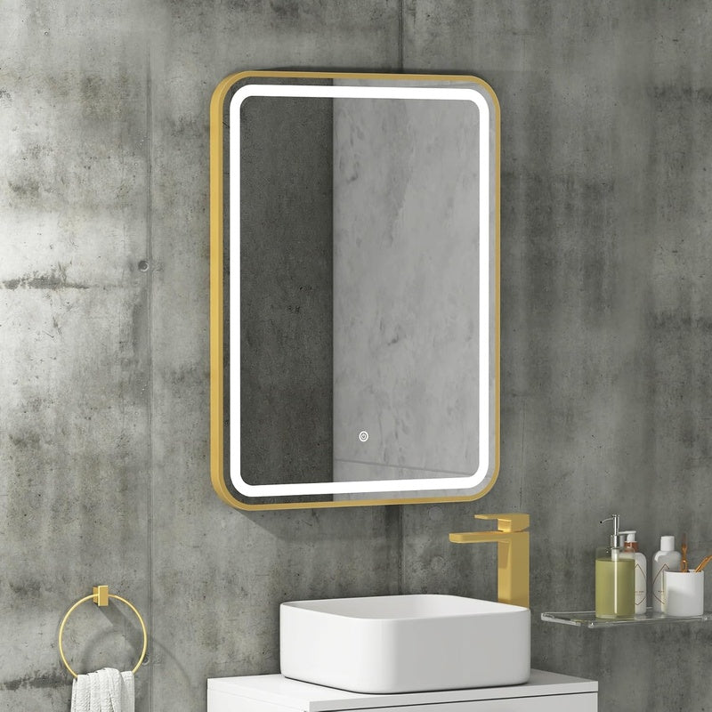 Demisting Mirror with a Metal Frame in Brushed Chrome