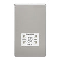 Dual Voltage Shaver Socket in Brushed Chrome