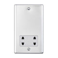 Dual Voltage Shaver Socket in Polished Chrome