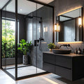 En Suite Lighting Scheme in Matt Black