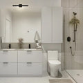 En Suite Lighting Scheme in Matt White