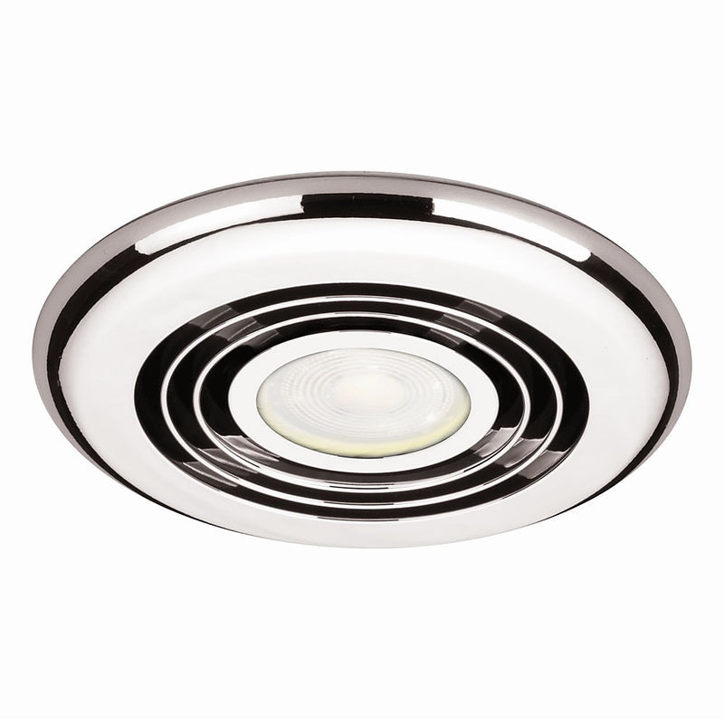 Extractor Fan with a Light and a Night Mode in Brushed Chrome
