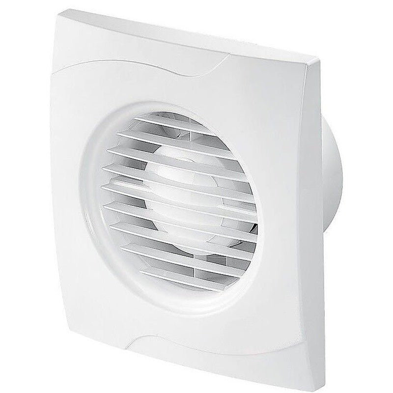 Extractor Fan with a Light and a Pull Cord in Matt White