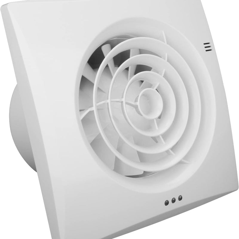 Extractor Fan with a Light and a Timer in Matt White