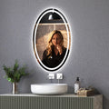 Front Lit Demisting Mirror in Brushed Chrome