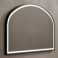 Front Lit Demisting Mirror in Matt Black