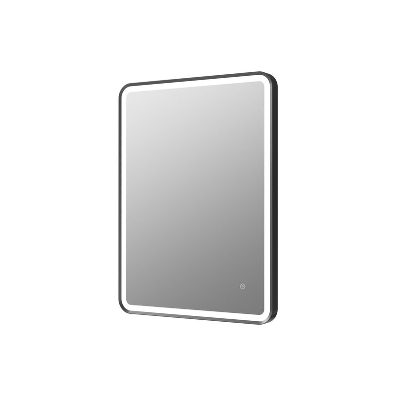 Front Lit Illuminated Mirror in Matt Black