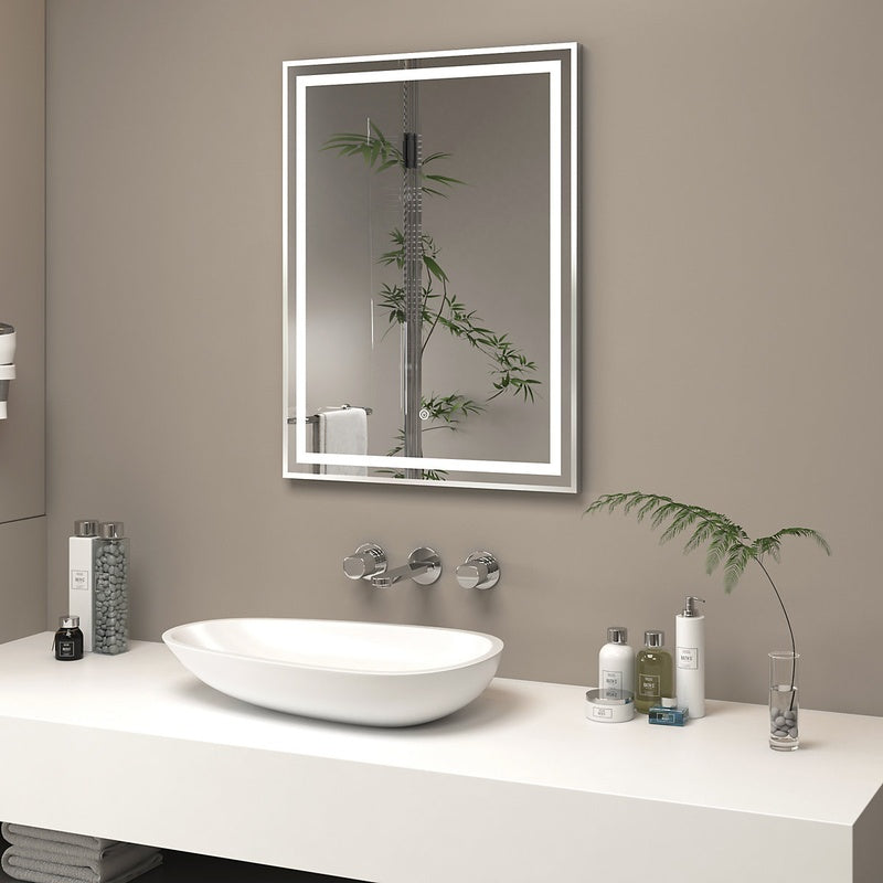 Full Height Demisting Mirror in Brushed Chrome