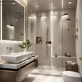 Hotel Bathroom Lighting Package for Ten Rooms in Brushed Chrome