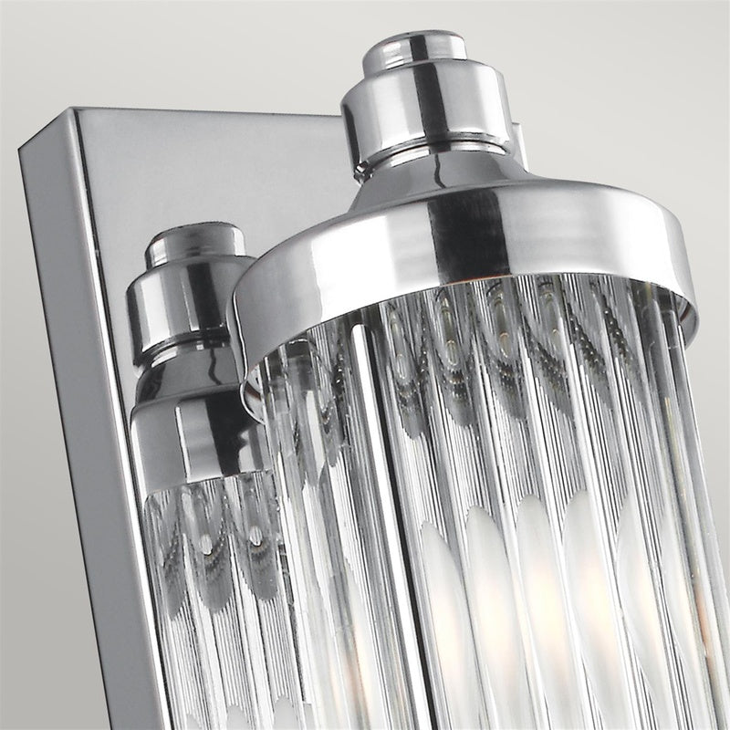 IP44 Bathroom Wall Light in Brushed Chrome