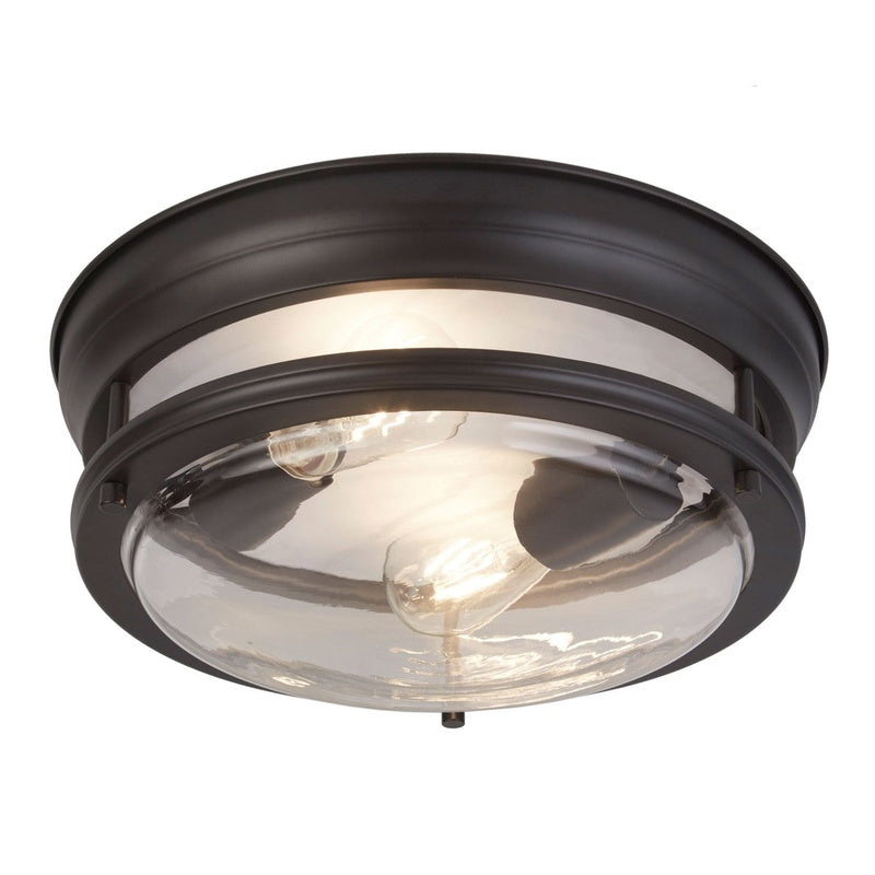 IP44 Ceiling Light with a Night Light Mode in Matt Black