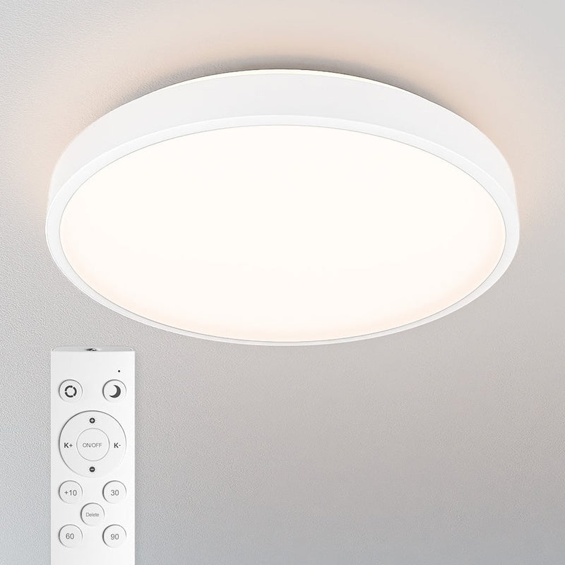 IP44 Ceiling Light with a Night Light Mode in Matt White