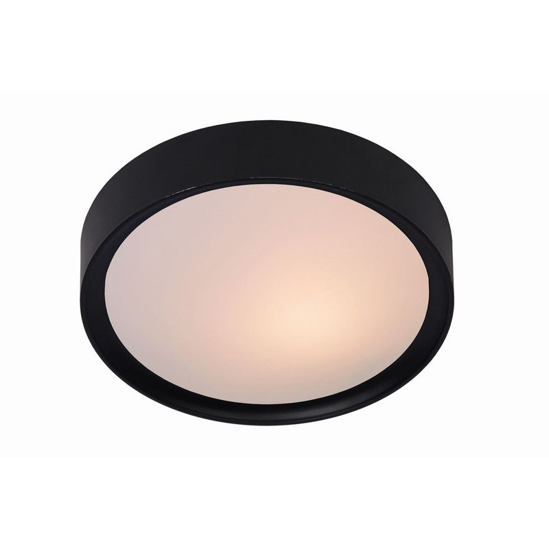 IP44 Flush Ceiling Light with Selectable Wattage in Matt Black