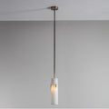 IP44 Rated Alabaster Pendant in Brushed Brass