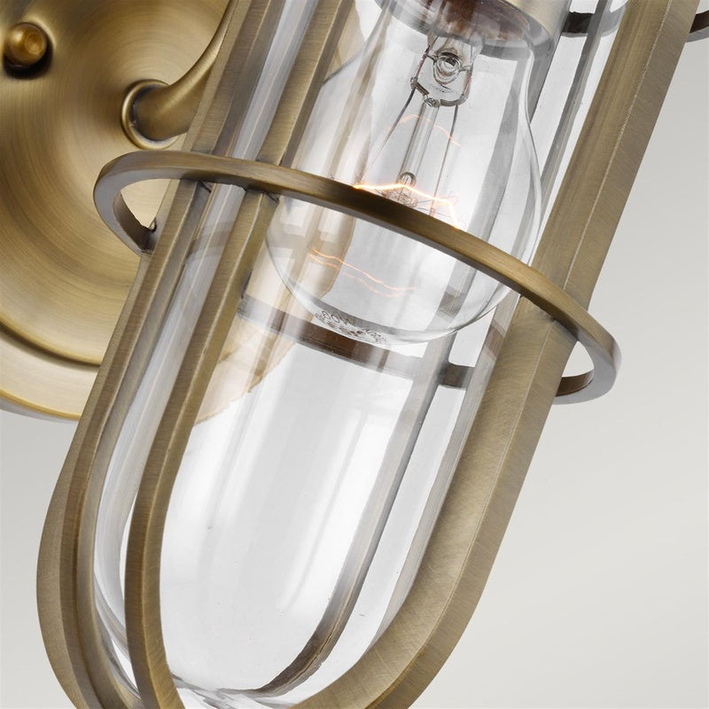 IP44 Rated Brass Lantern for a Bathroom in Brushed Chrome