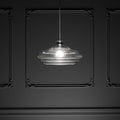 IP44 Rated Fluted Glass Pendant Trio in Polished Nickel