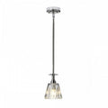 IP44 Rated Glass Pendant for Over a Bath in Brushed Chrome
