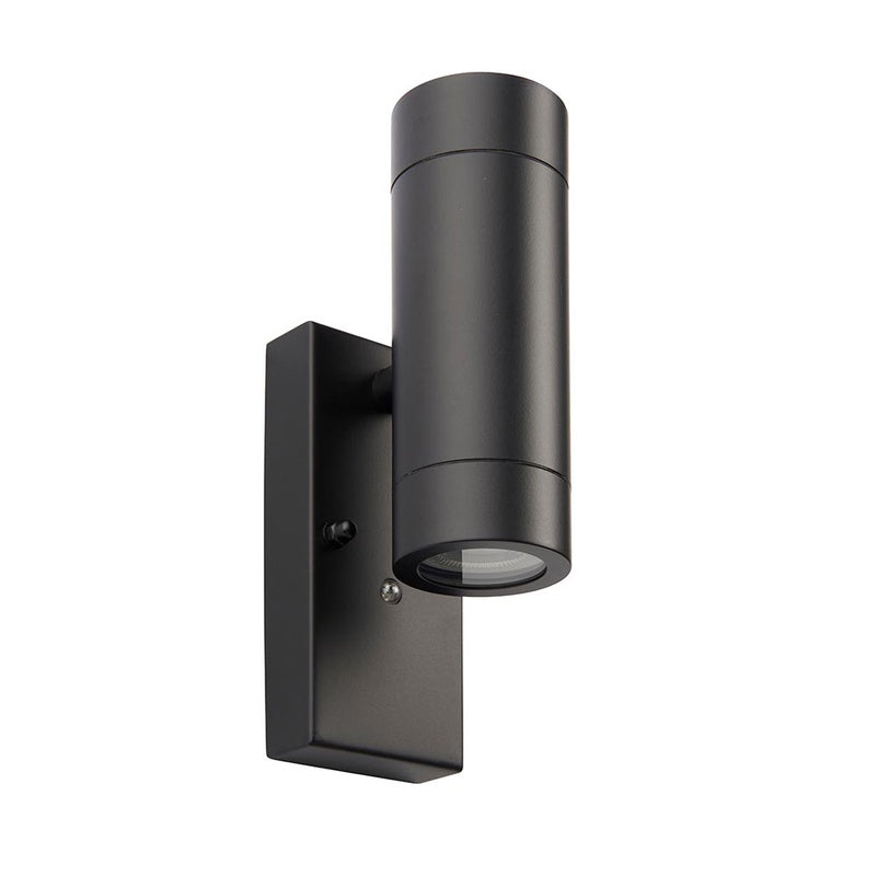 IP44 Up and Down Bathroom Wall Light in Matt Black