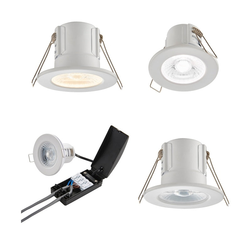 IP65 Fire Rated Downlight with CRI 97 in Matt White