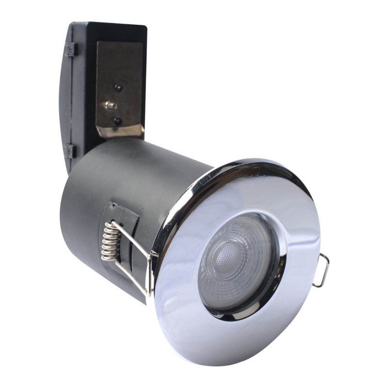 IP65 Fire Rated Downlight with DALI Dimming in Polished Chrome