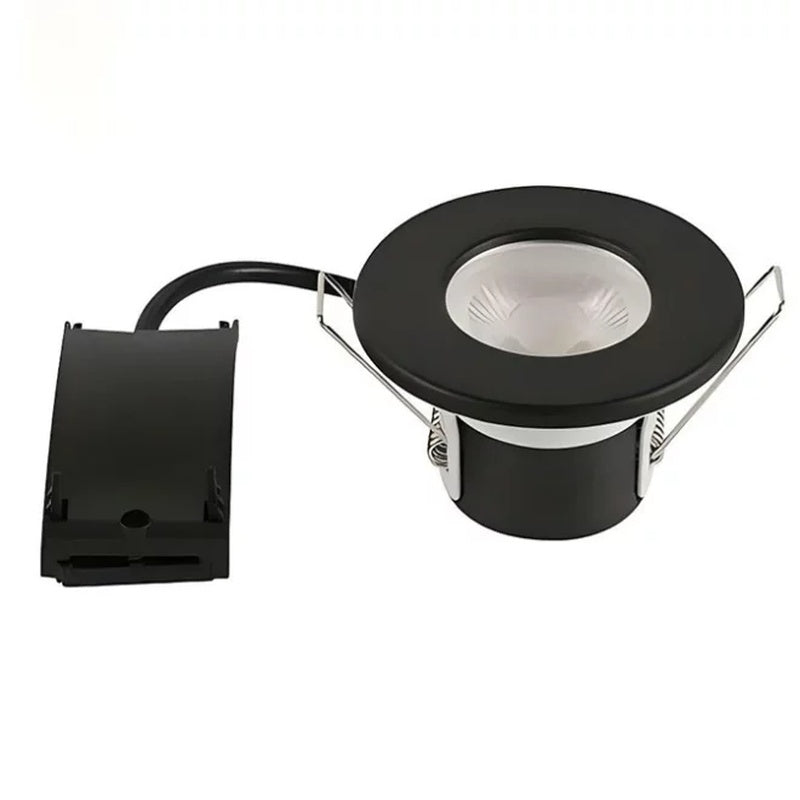 IP65 Fire Rated Downlight with Selectable Colour Temperature in Matt Black