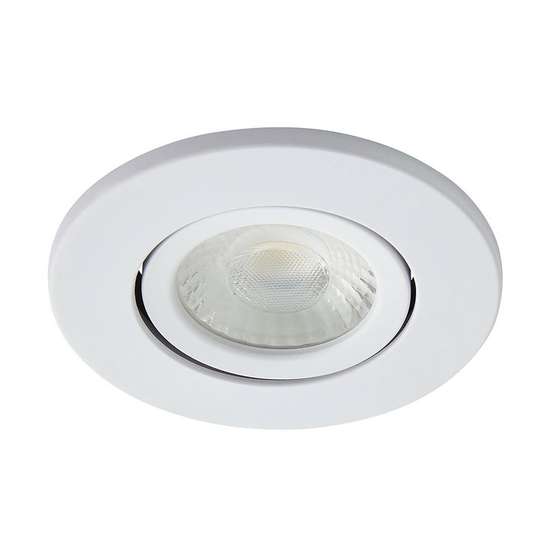 IP65 Fire Rated Downlight with a Wide Beam in Matt White