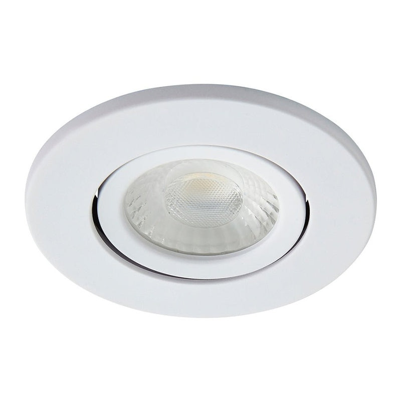 IP65 Fire Rated Tilting Downlight in Matt White