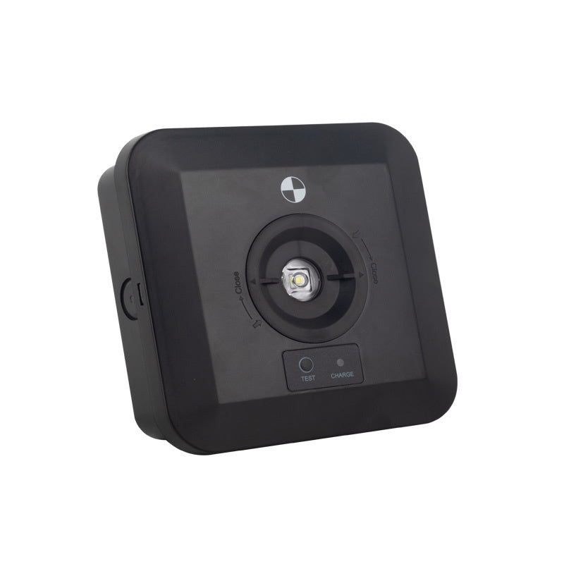 IP65 Flush Ceiling Light with an Emergency Module in Matt Black