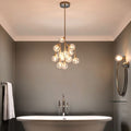 IP65 Rated Pendant Cluster for Over a Bath in Brushed Chrome